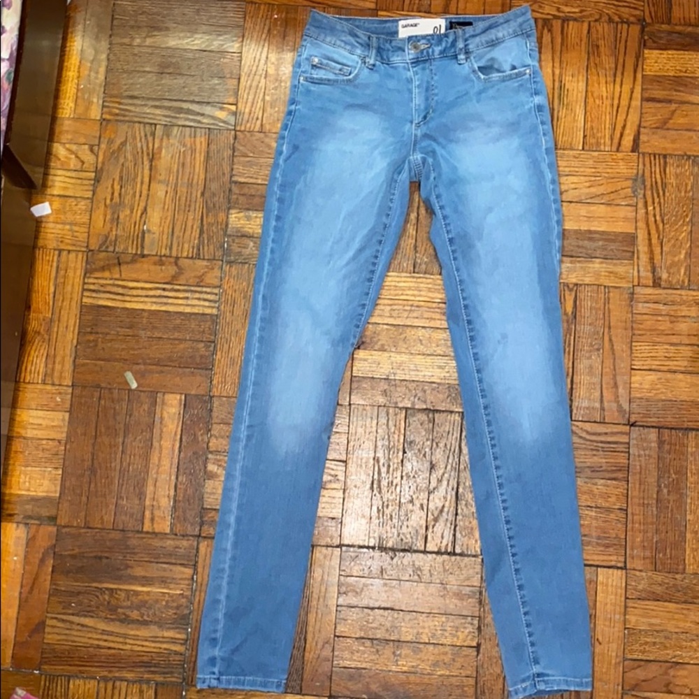 Garage jeans,medium light wash,long, high waisted